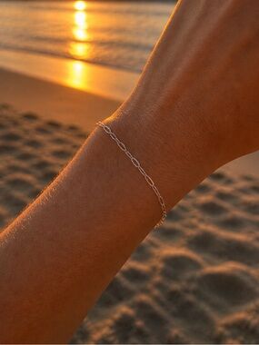 2.8mm Hammered Oval Custom Bracelet (S925)